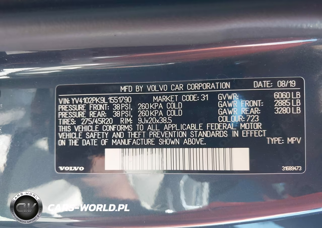 2020 Volvo Xc90 T5 Momentum 7 Passenger VIN:YV4102PK9L1551790 - 9