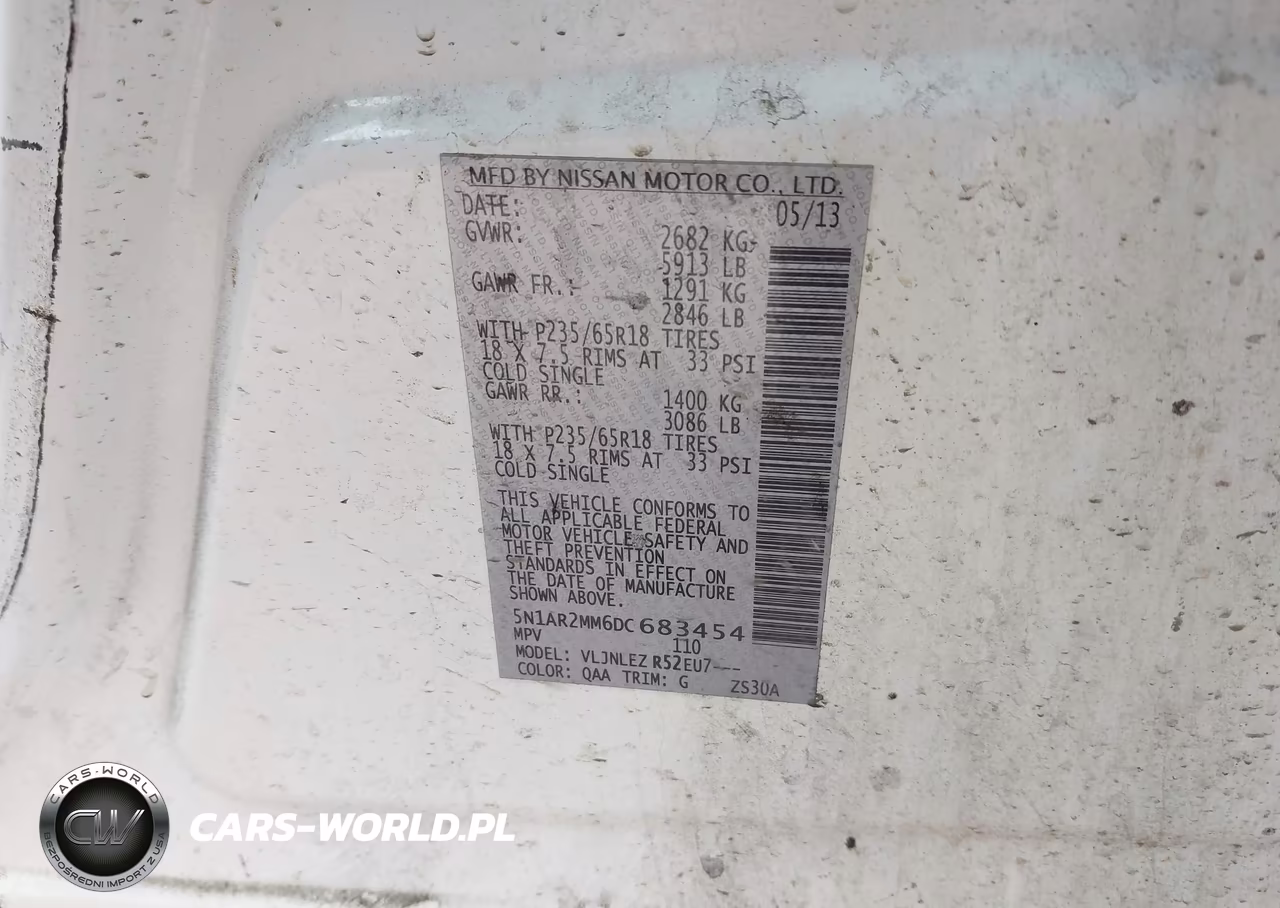 2013 Nissan Pathfinder Sv VIN:5N1AR2MM6DC683454 - 9