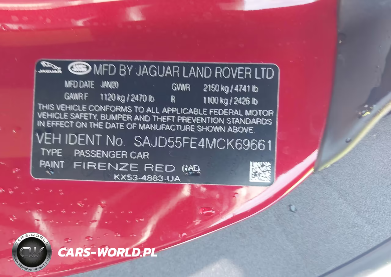 2021 Jaguar F-Type R Awd Automatic VIN:SAJD55FE4MCK69661 - 9