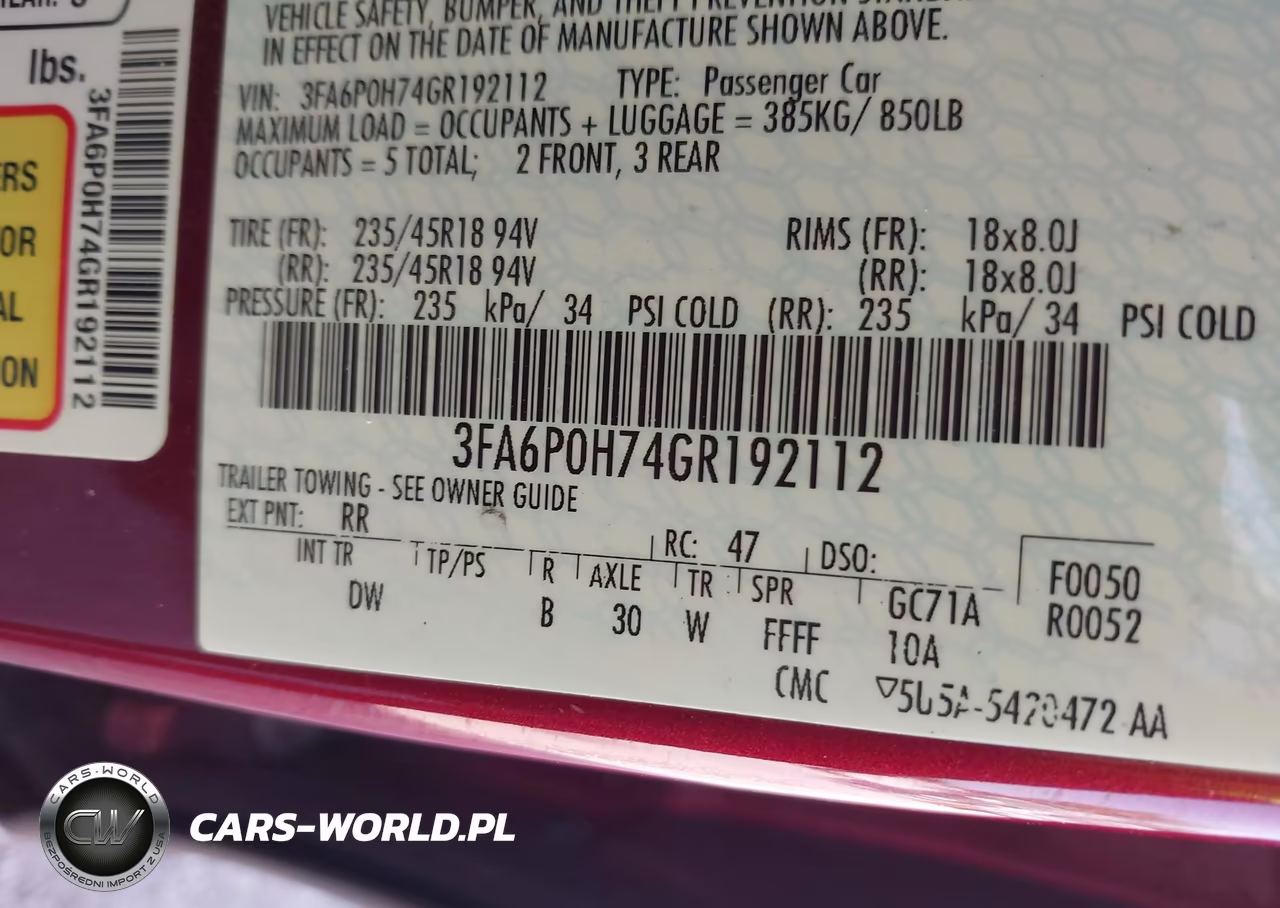 2016 Ford Fusion Se VIN:3FA6P0H74GR192112 - 9