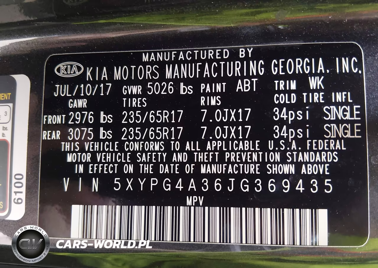 2018 Kia Sorento 2.4L Lx VIN:5XYPG4A36JG369435 - 9