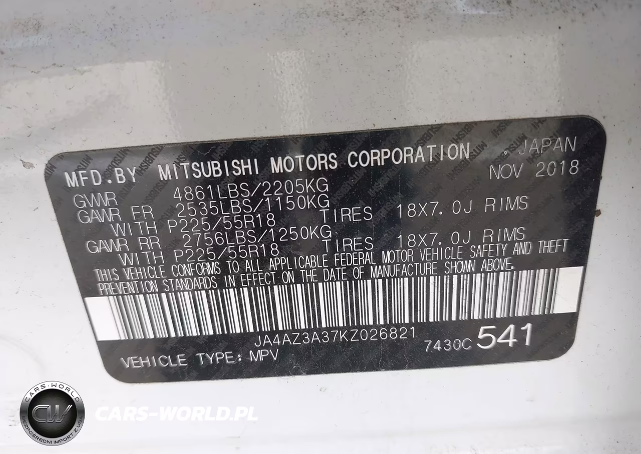 2019 Mitsubishi Outlander Sel VIN:JA4AZ3A37KZ026821 - 9