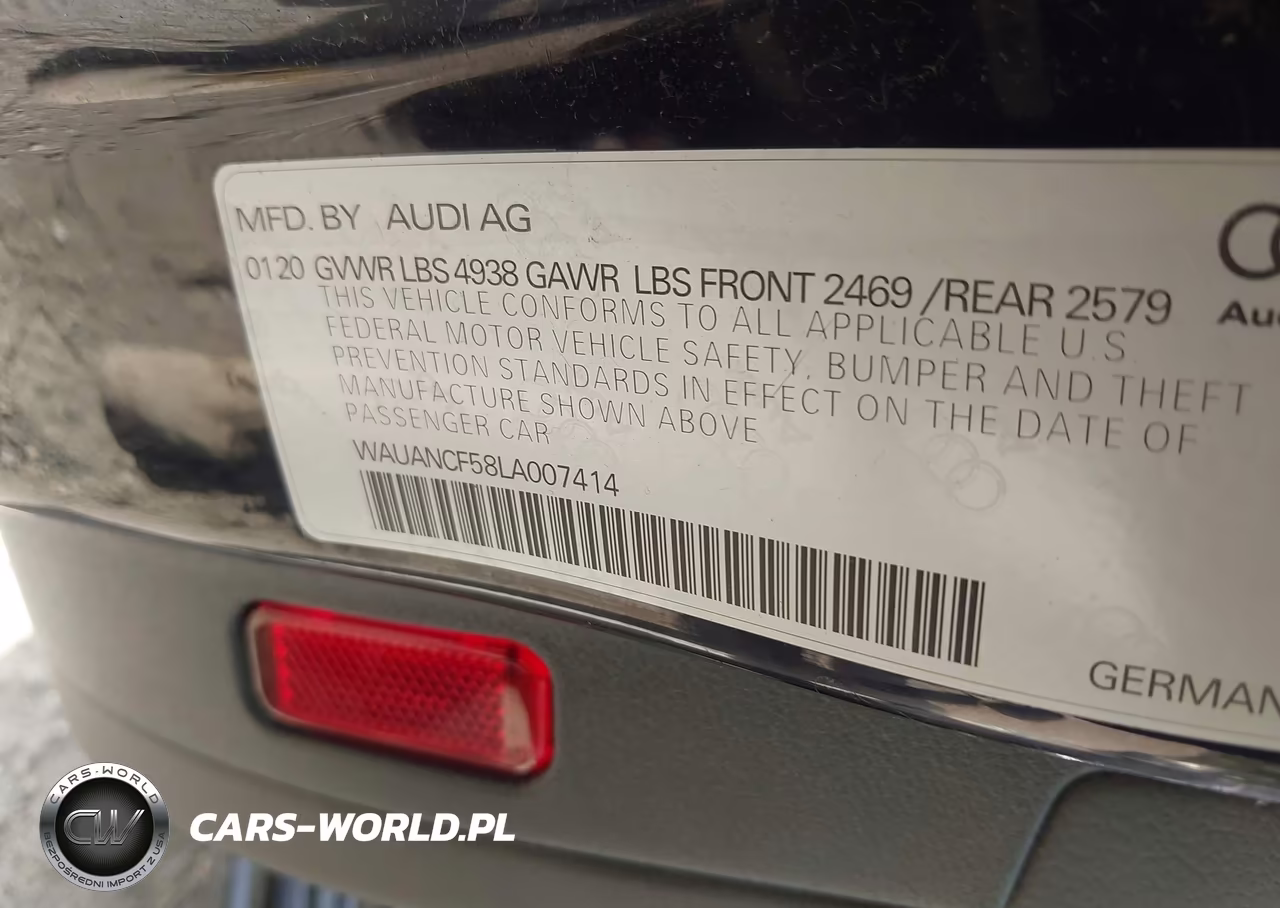 2020 Audi A5 Sportback Premium 45 Tfsi Quattro S Tronic VIN:WAUANCF58LA007414 - 9