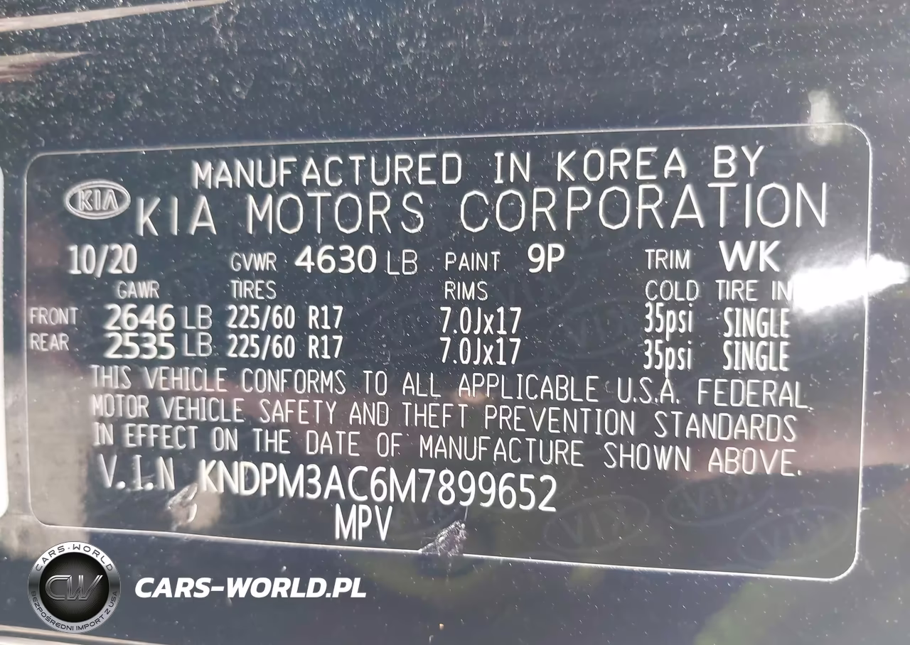 2021 Kia Sportage Lx VIN:KNDPM3AC6M7899652 - 9