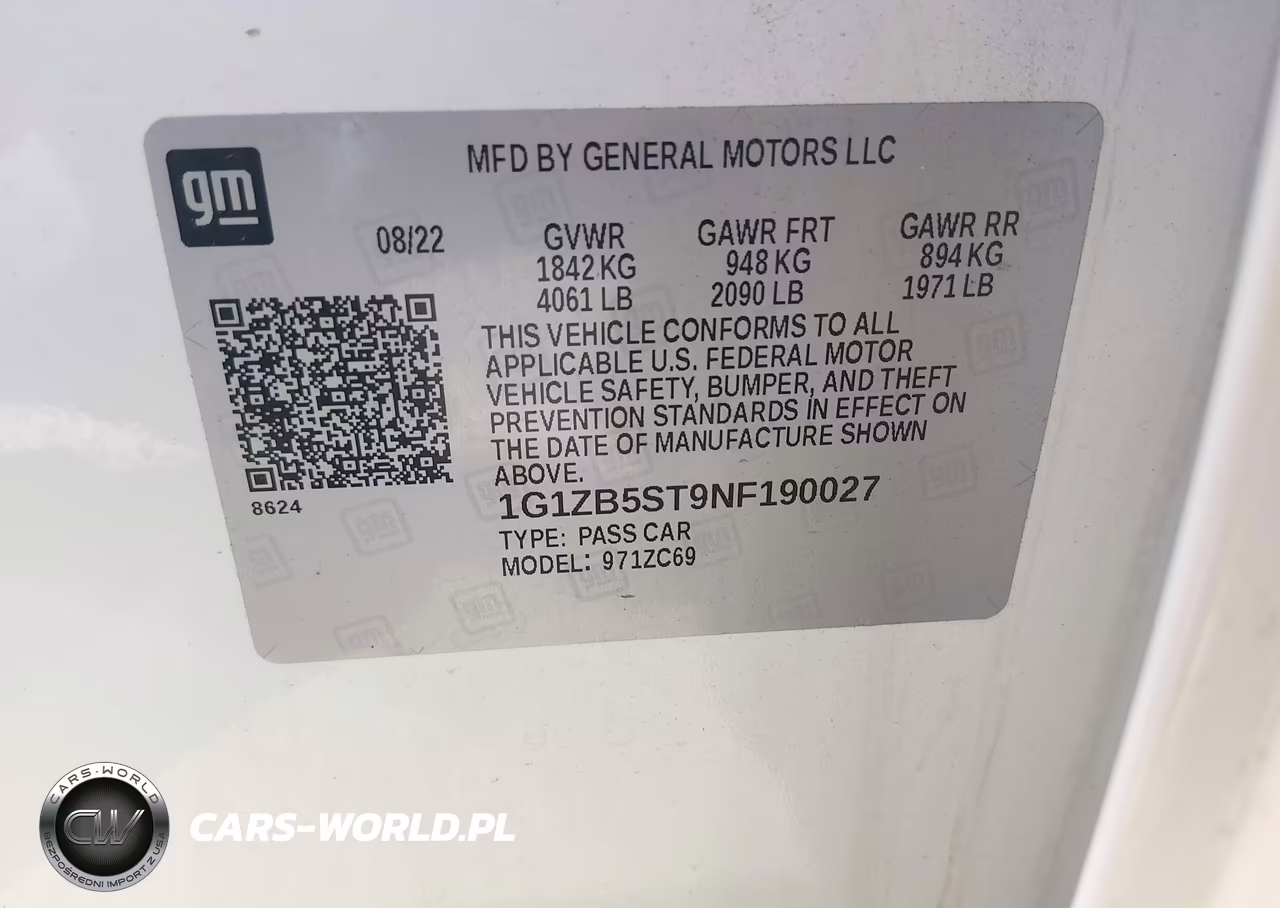 2022 Chevrolet Malibu Fwd Ls VIN:1G1ZB5ST9NF190027 - 9