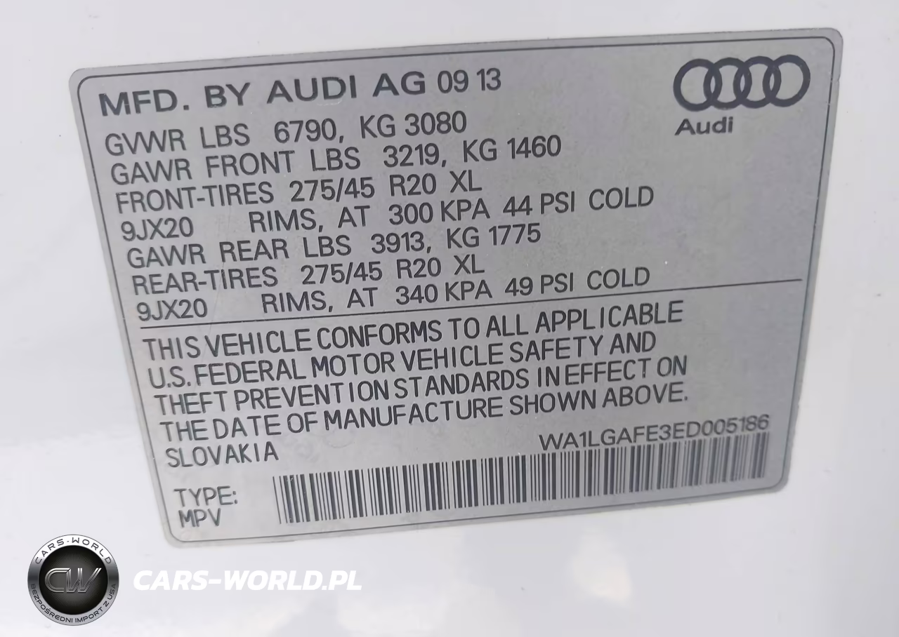 2014 Audi Q7 3.0T Premium VIN:WA1LGAFE3ED005186 - 9
