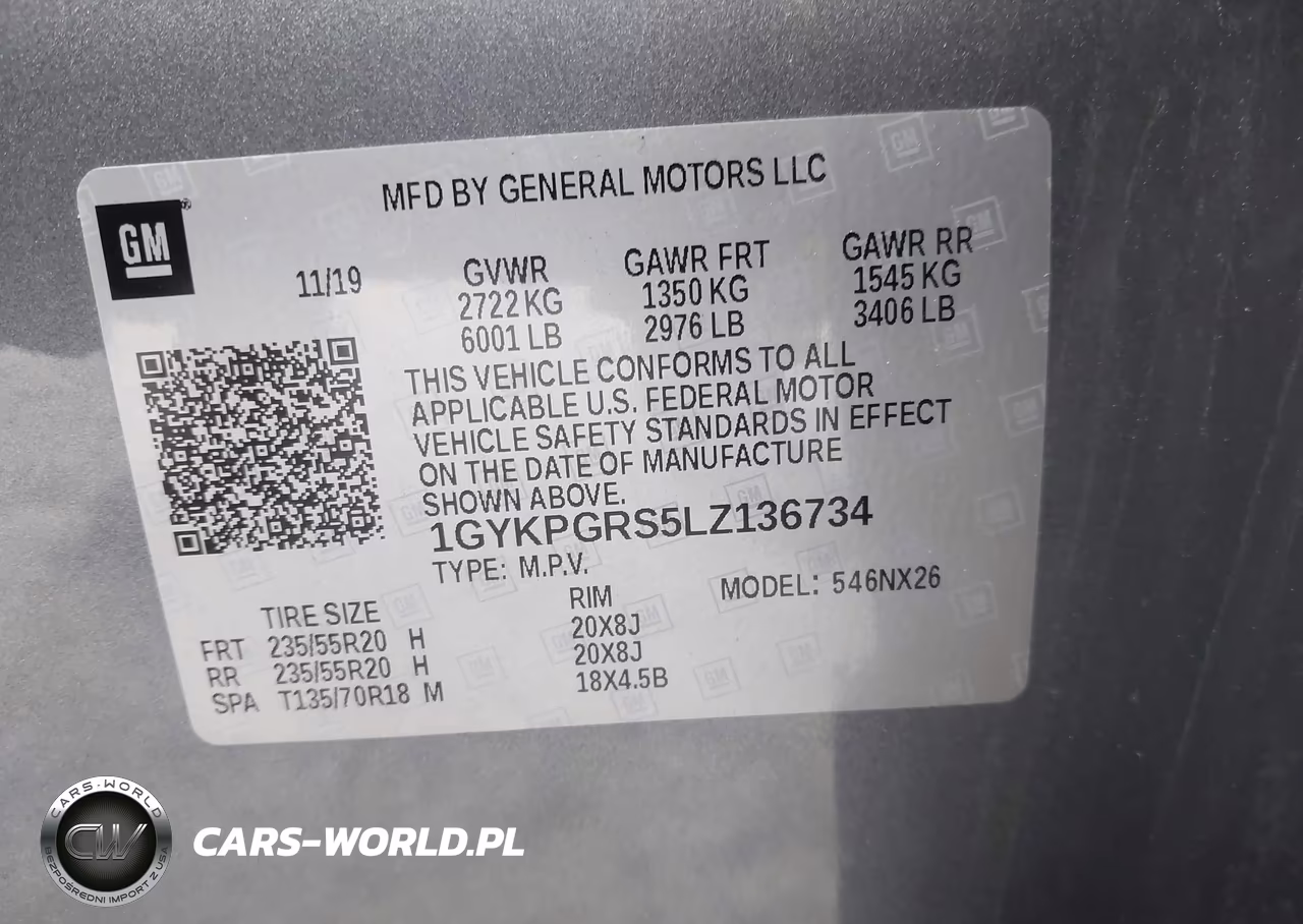 2020 Cadillac Xt6 Awd Sport VIN:1GYKPGRS5LZ136734 - 9