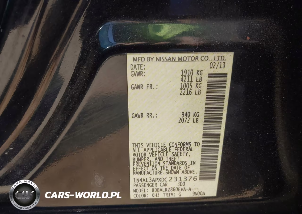2013 Nissan Altima 2.5 S VIN:1N4AL3APXDC231376 - 9
