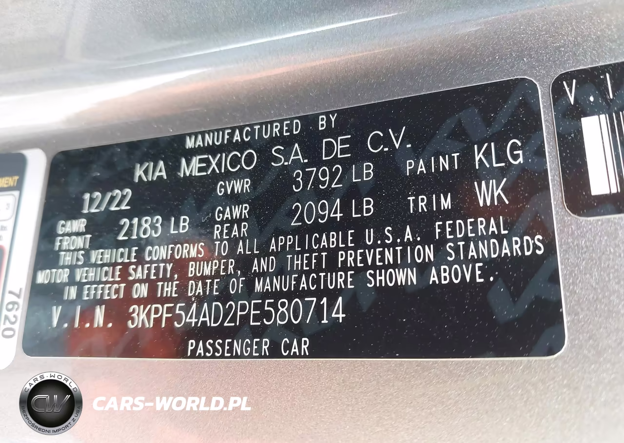 2023 Kia Forte Gt-Line VIN:3KPF54AD2PE580714 - 9
