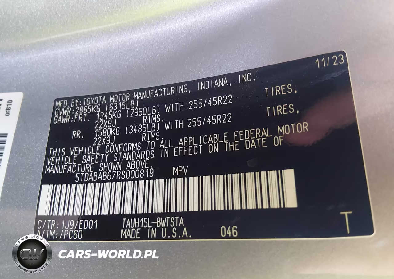 2024 Lexus Tx 500H F Sport Premium VIN:5TDABAB67RS000819 - 9
