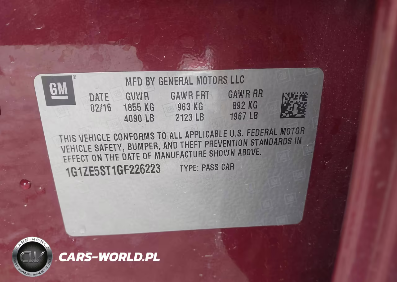 2016 Chevrolet Malibu 1Lt VIN:1G1ZE5ST1GF226223 - 9