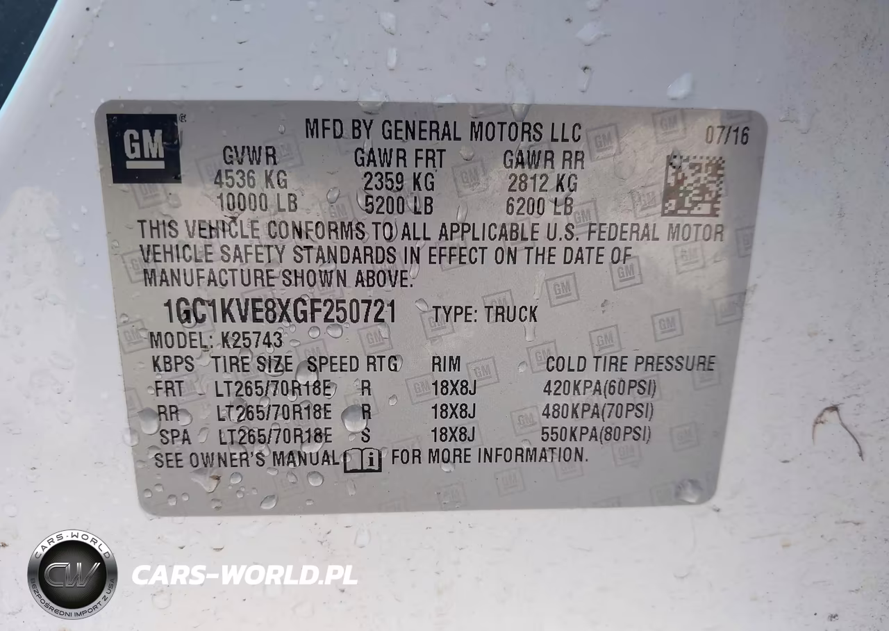 2016 Chevrolet Silverado 2500Hd Lt VIN:1GC1KVE8XGF250721 - 9