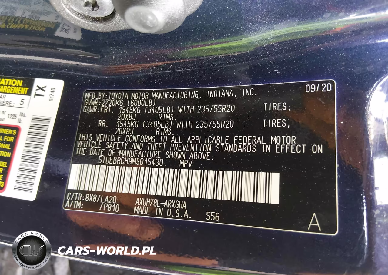 2021 Toyota Highlander Hybrid Platinum VIN:5TDEBRCH9MS015430 - 9