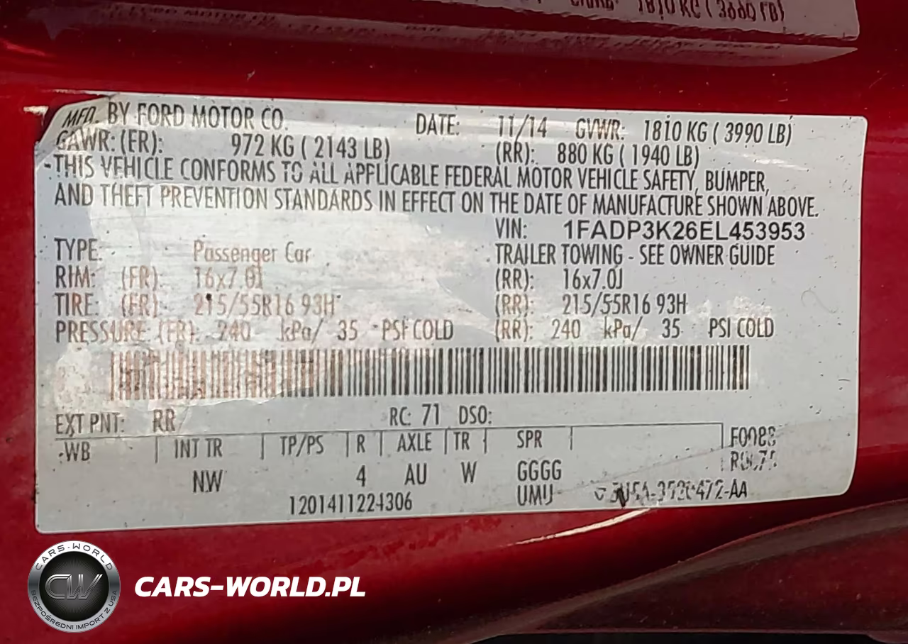 2014 Ford Focus Se VIN:1FADP3K26EL453953 - 9