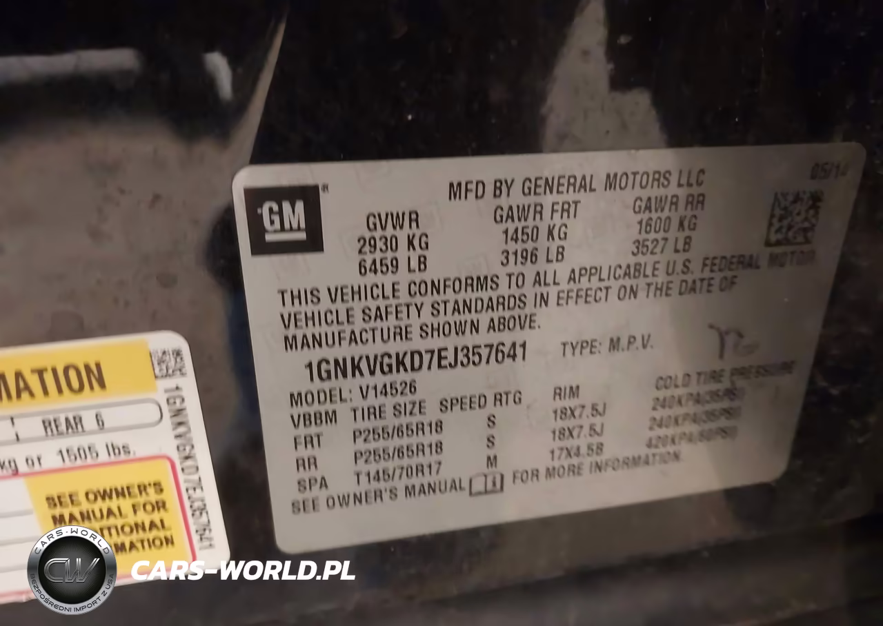 2014 Chevrolet Traverse 1Lt VIN:1GNKVGKD7EJ357641 - 9