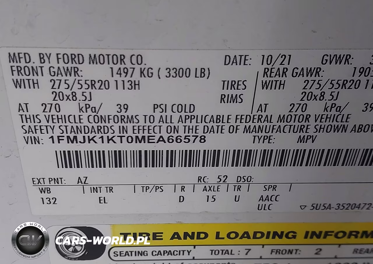 2021 Ford Expedition Limited Max VIN:1FMJK1KT0MEA66578 - 9