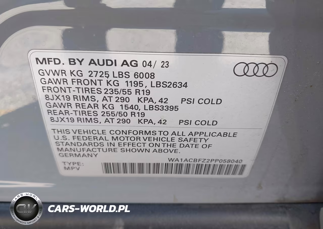 2023 Audi Q4 E-Tron Premium 40 Rwd VIN:WA1ACBFZ2PP058040 - 9