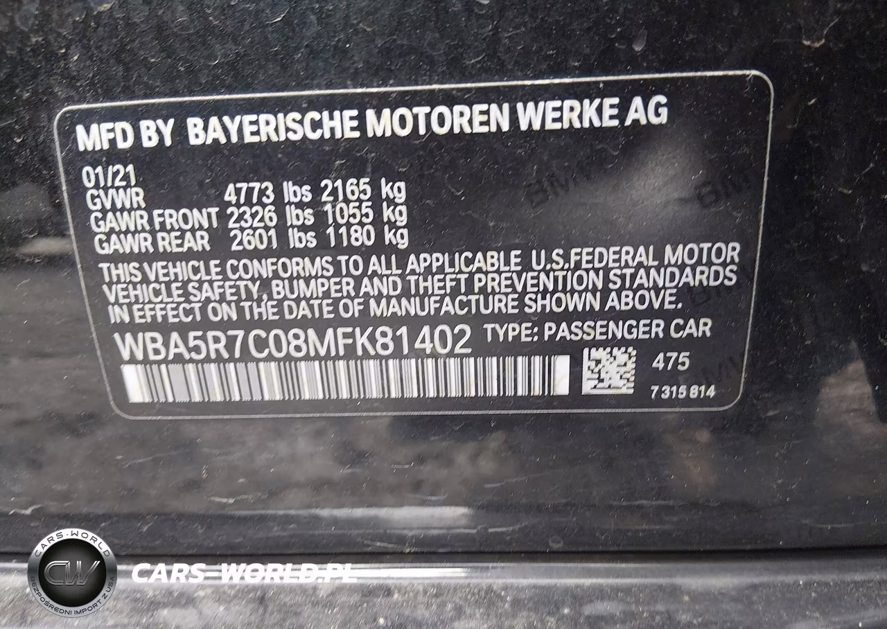 2021 BMW 330I xDrive VIN:WBA5R7C08MFK81402 - 9