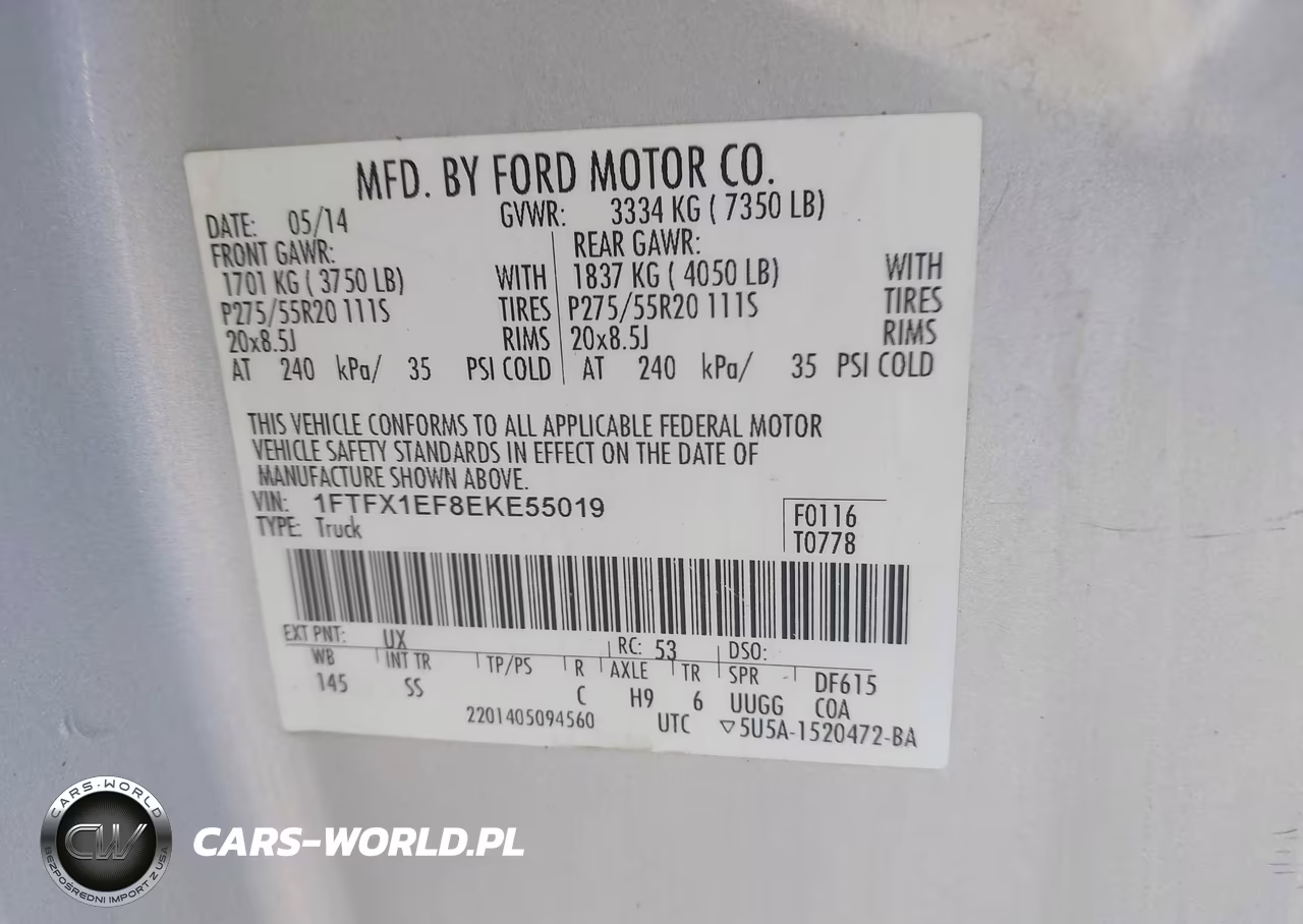 2014 Ford F-150 Stx VIN:1FTFX1EF8EKE55019 - 9