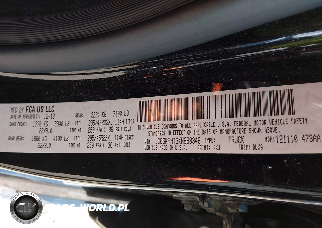 2019 Ram 1500 Limited 4X4 5'7 Box VIN:1C6SRFHT3KN688346 - 9