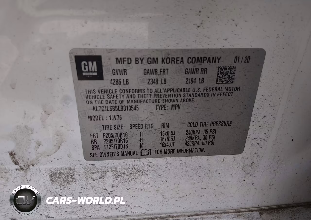 2020 Chevrolet Trax Fwd Lt VIN:KL7CJLSB5LB313545 - 9