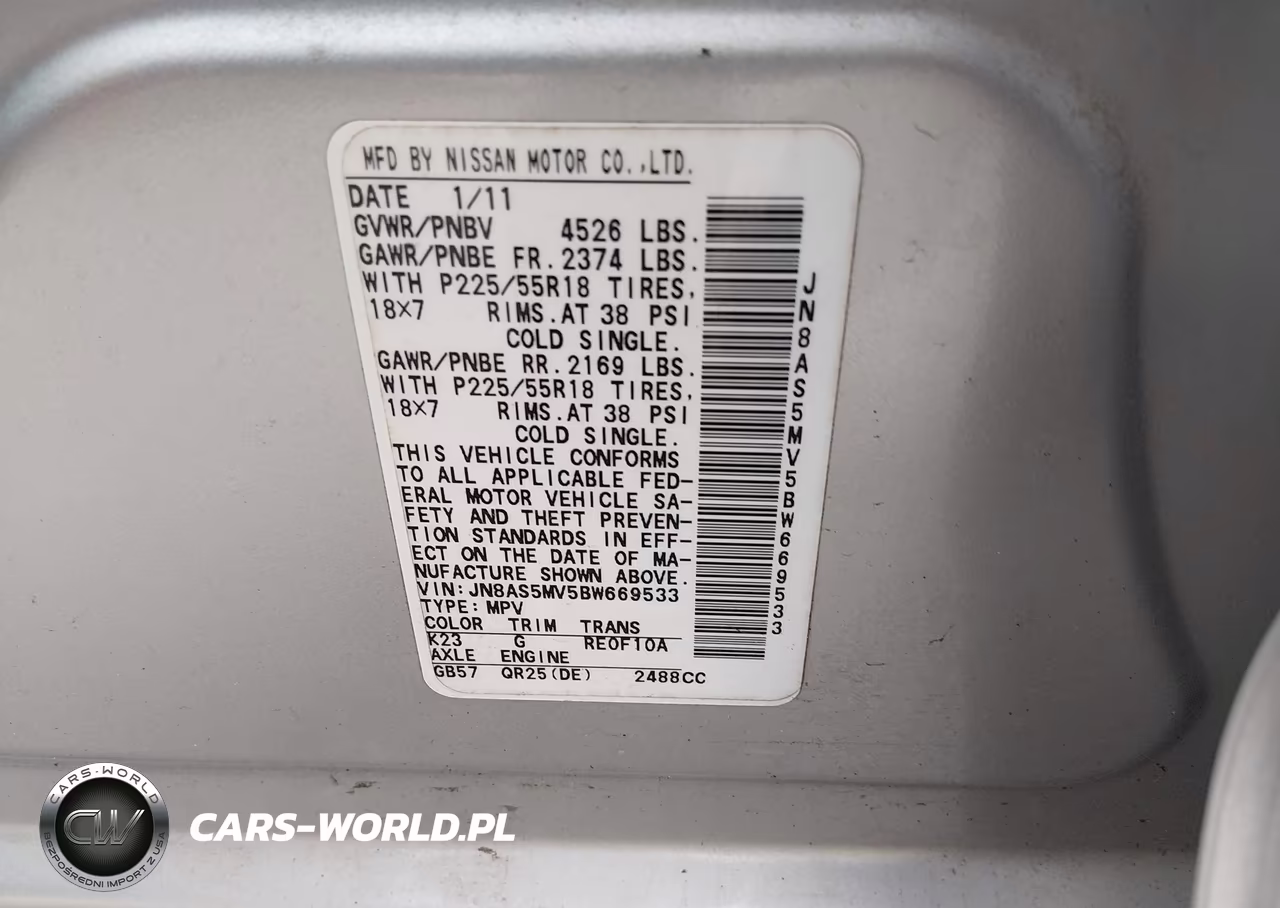 2011 Nissan Rogue Sv VIN:JN8AS5MV5BW669533 - 9