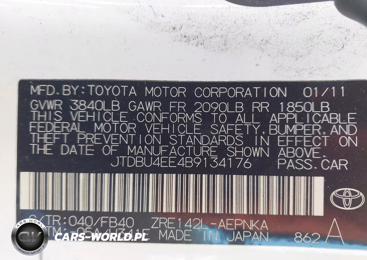 2011 Toyota Corolla Le VIN:JTDBU4EE4B9134176 - 9