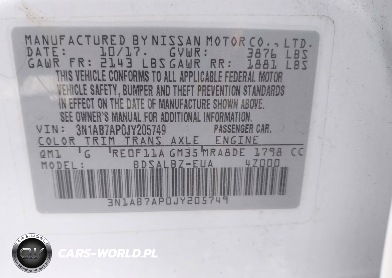 2018 Nissan Sentra S VIN:3N1AB7AP0JY205749 - 9