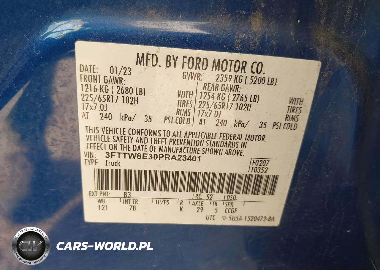 2023 Ford Maverick Xlt VIN:3FTTW8E30PRA23401 - 9