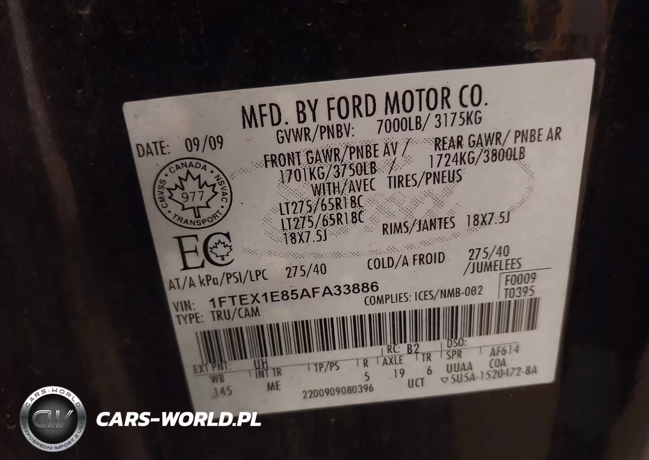 2010 Ford F-150 Stx-Xl-Xlt VIN:1FTEX1E85AFA33886 - 9