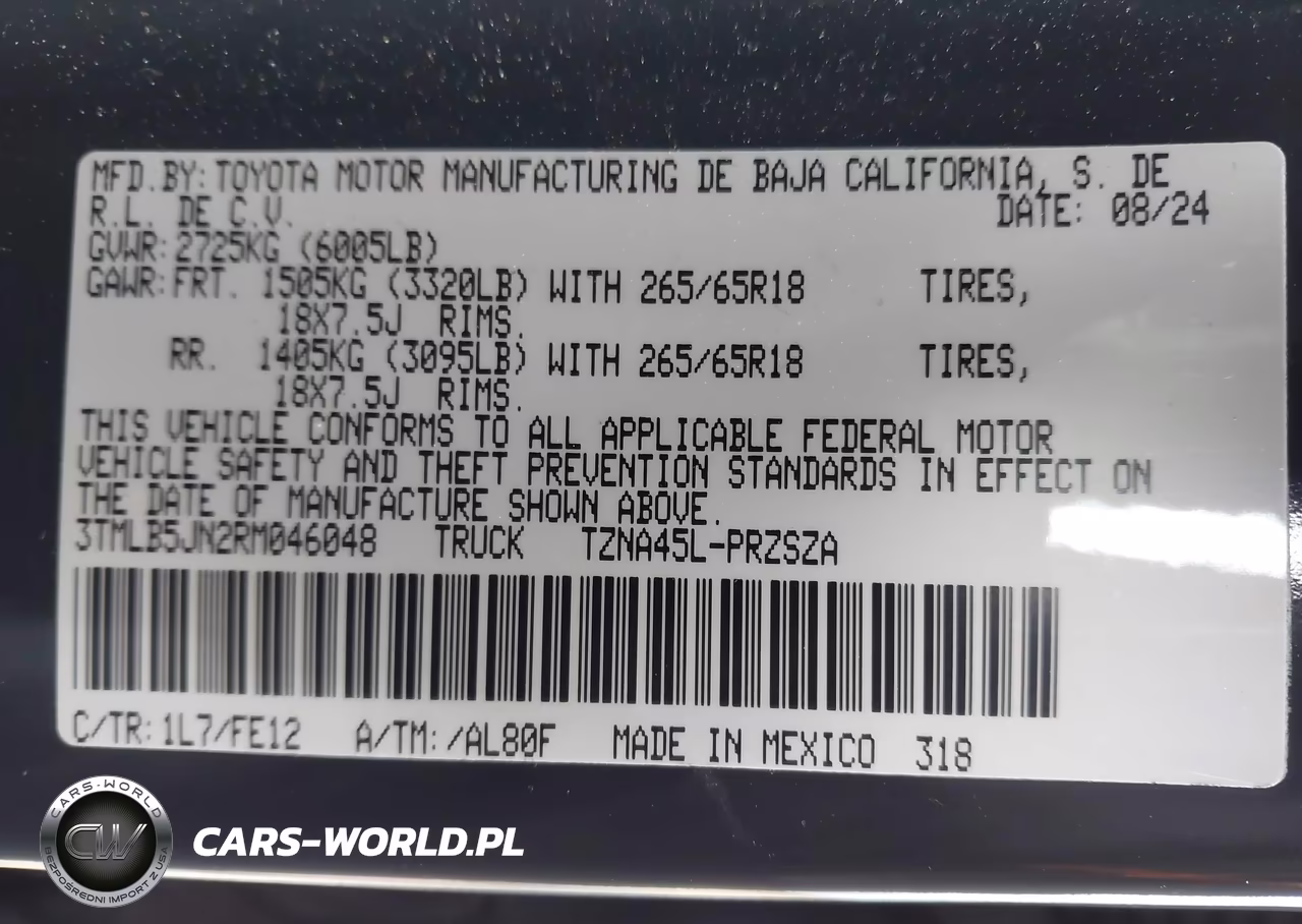 2024 Toyota Tacoma Trd Sport VIN:3TMLB5JN2RM046048 - 9