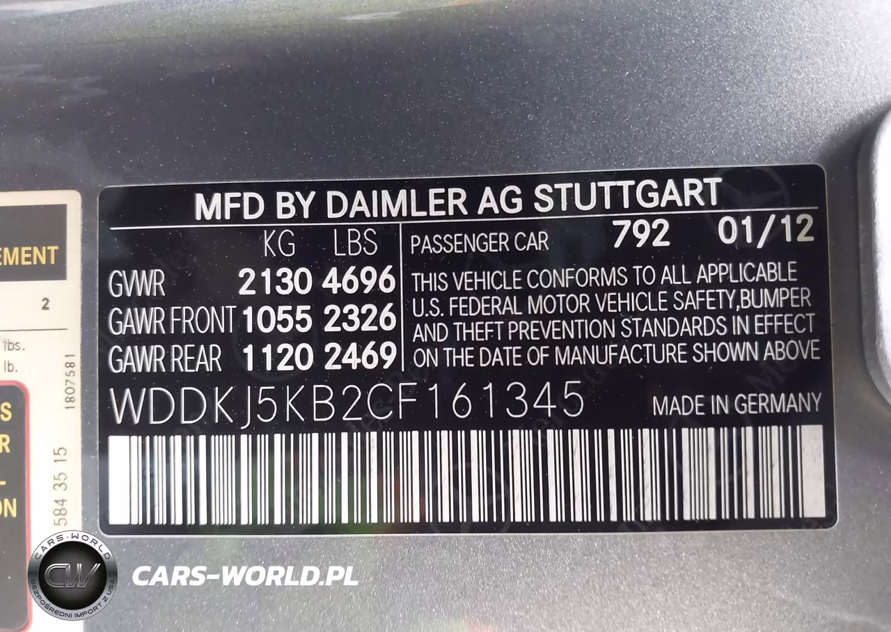 2012 Mercedes-Benz E 350 VIN:WDDKJ5KB2CF161345 - 9