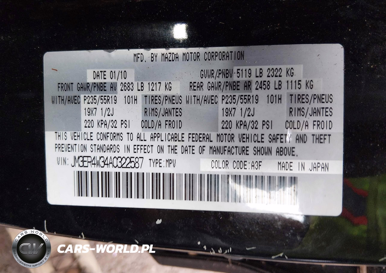 2010 Mazda Cx-7 S Grand Touring VIN:JM3ER4W34A0322587 - 9