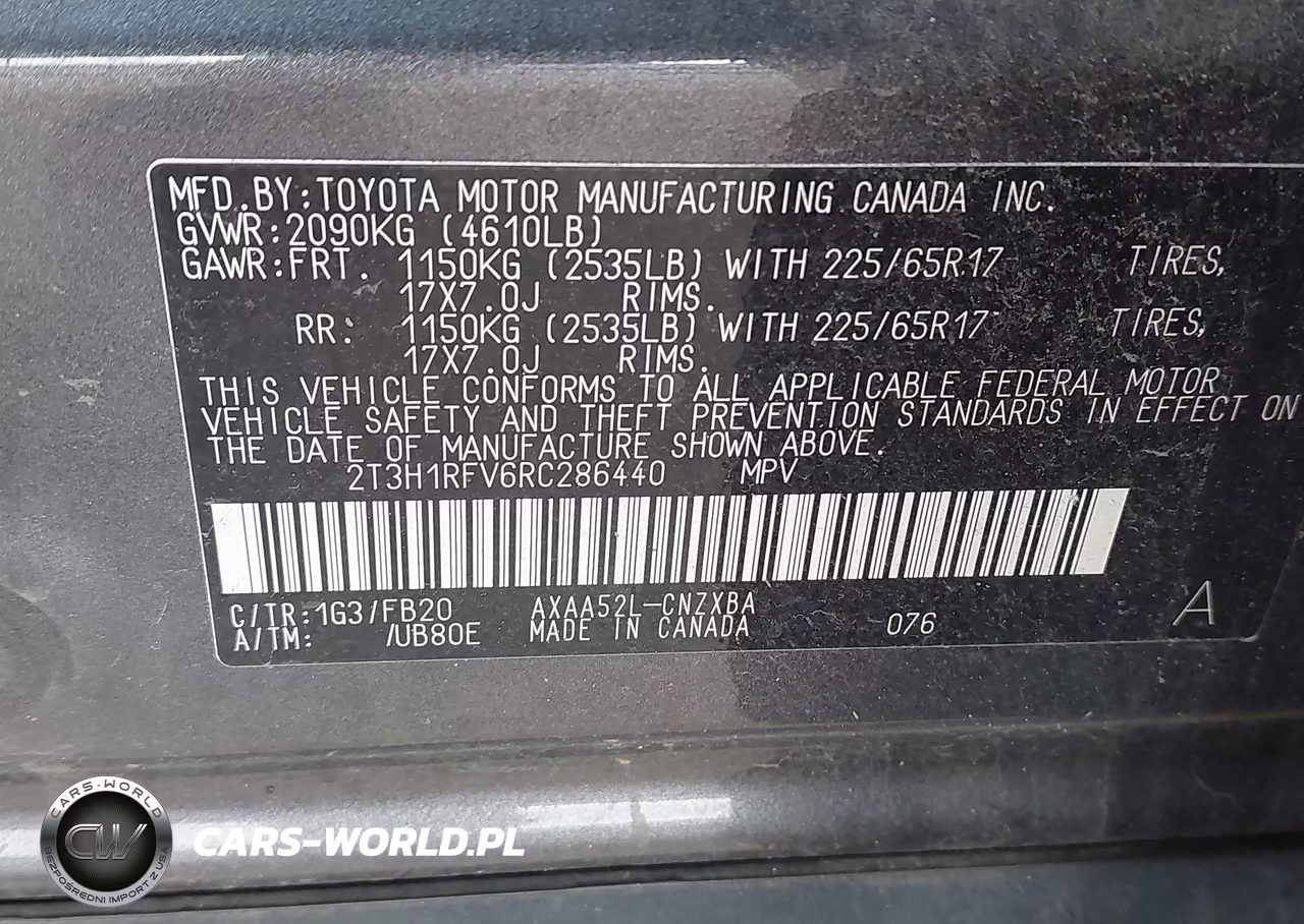 2024 Toyota Rav4 Le VIN:2T3H1RFV6RC286440 - 9