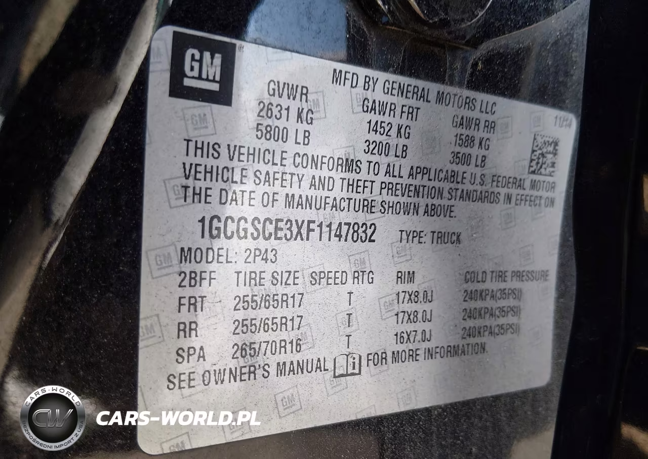 2015 Chevrolet Colorado Z71 VIN:1GCGSCE3XF1147832 - 9