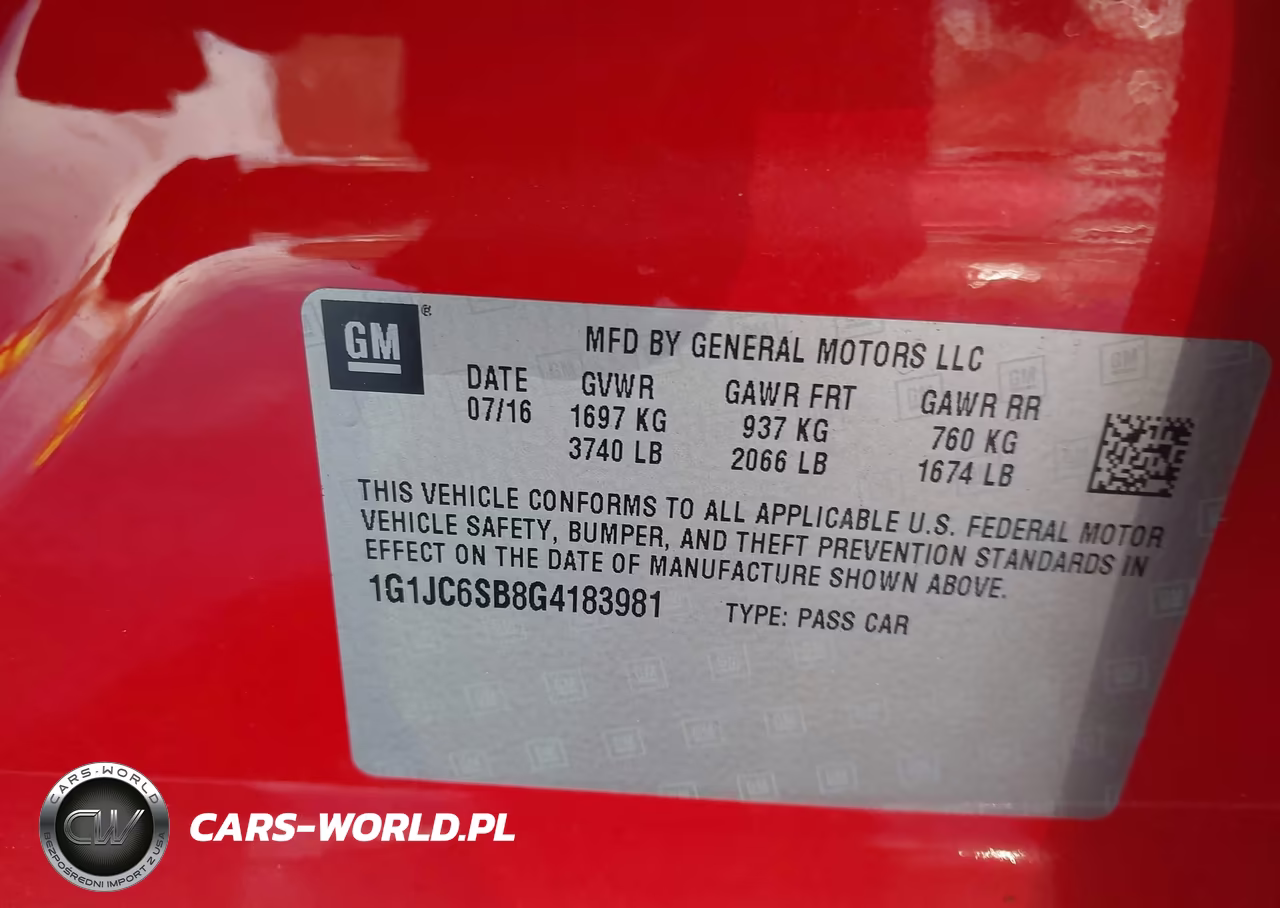 2016 Chevrolet Sonic Lt Auto VIN:1G1JC6SB8G4183981 - 9