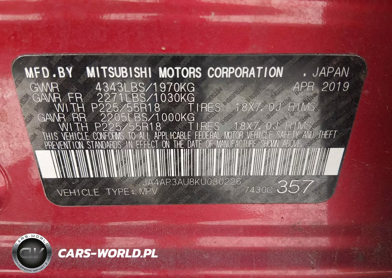 2019 Mitsubishi Outlander Sport 2.0 Es VIN:JA4AP3AU8KU030226 - 9