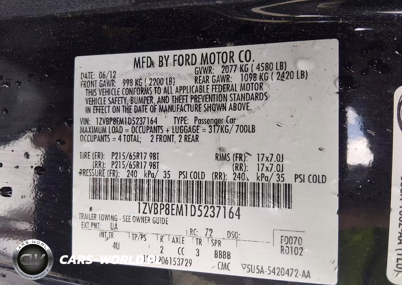 2013 Ford Mustang V6 Premium VIN:1ZVBP8EM1D5237164 - 9