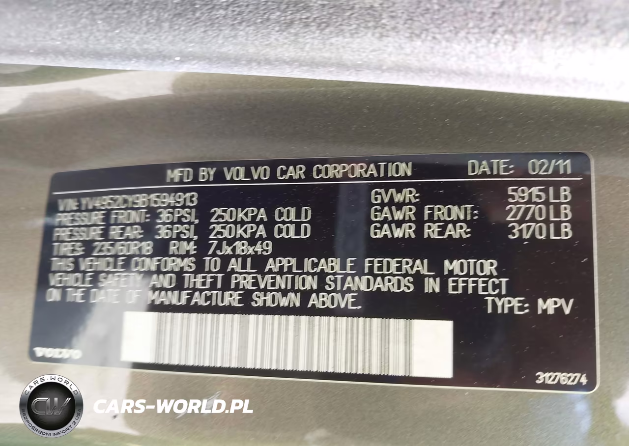2011 Volvo Xc90 3.2 VIN:YV4952CY9B1594913 - 9