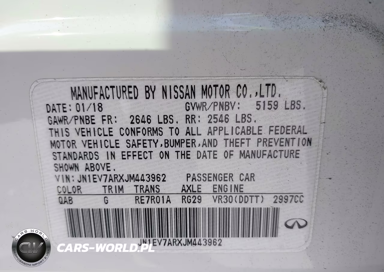 2018 Infiniti Q50 3.0T Sport VIN:JN1EV7ARXJM443962 - 9