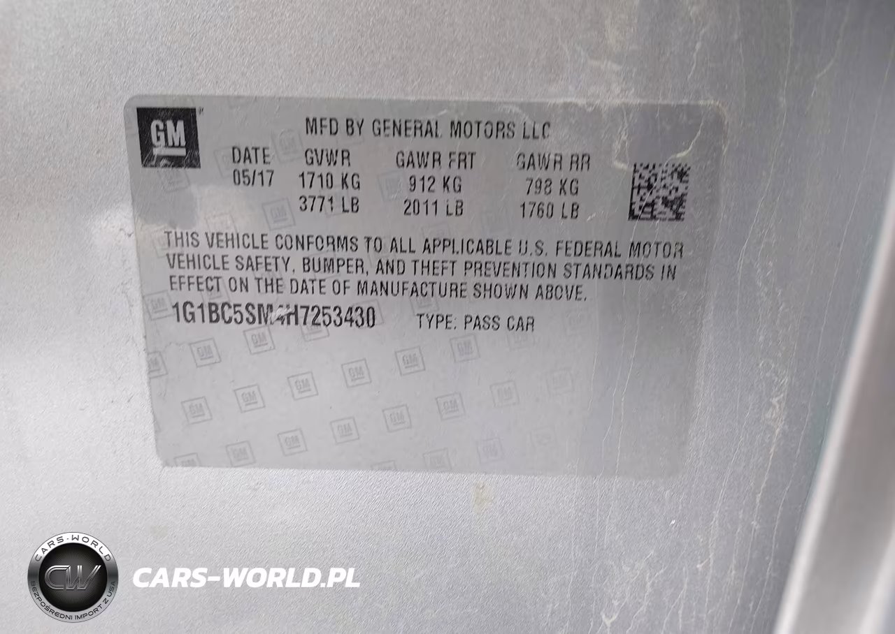 CHEVROLET CRUZE LS VIN:1G1BC5SM4H7253430 - 9