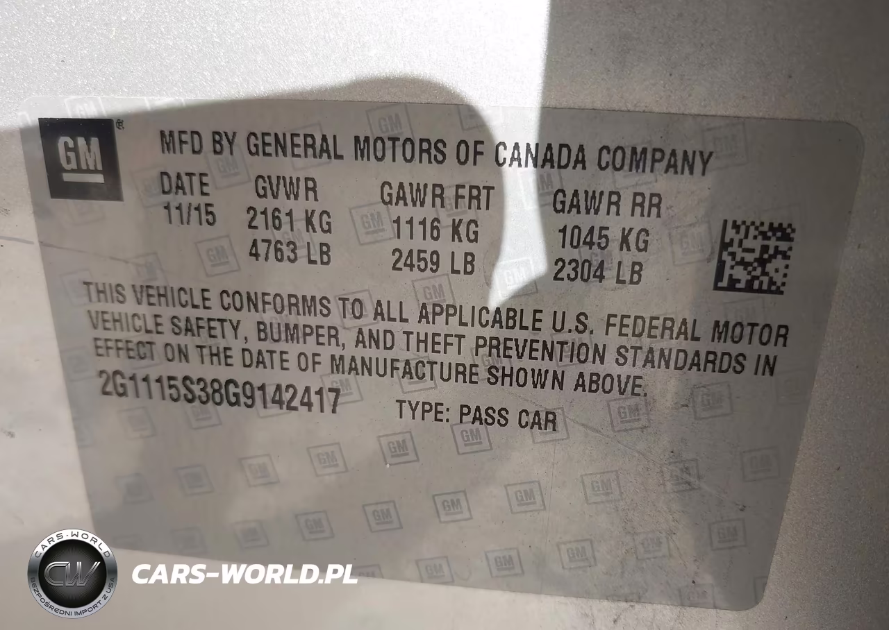 2016 Chevrolet Impala 2Lt VIN:2G1115S38G9142417 - 9