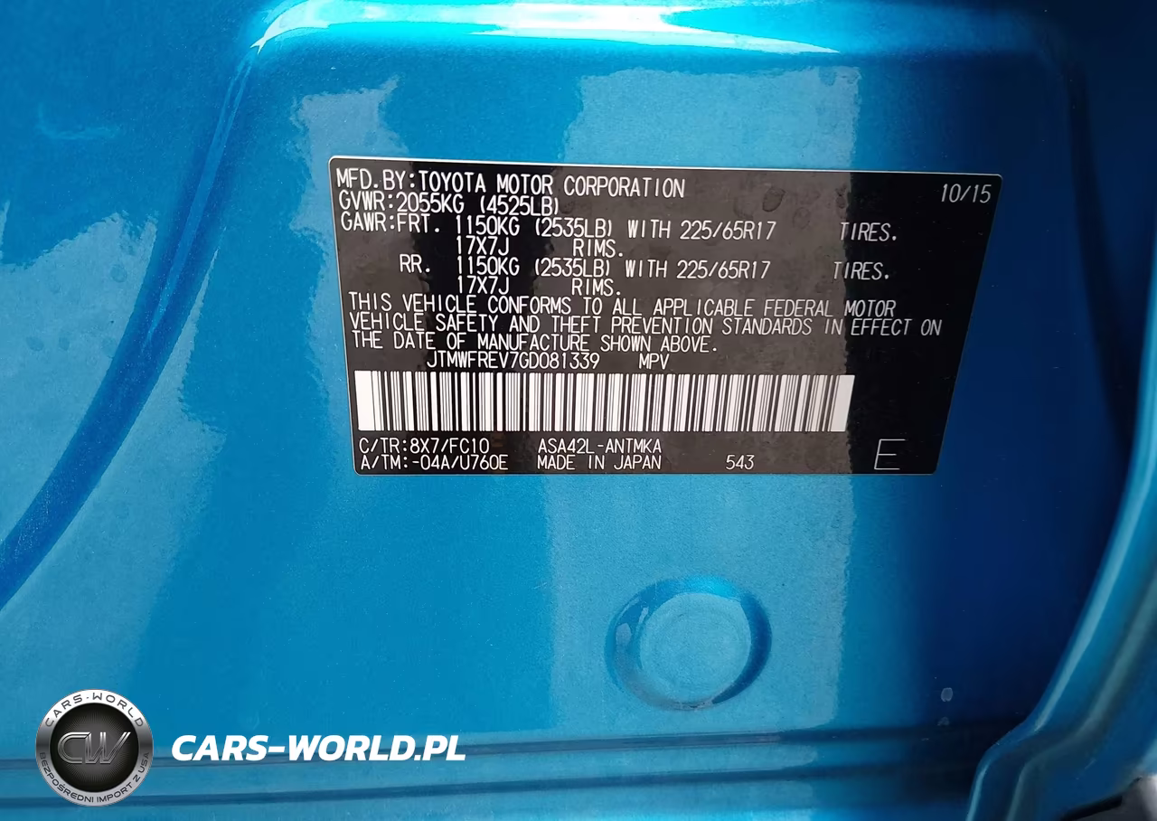 2016 Toyota Rav4 Xle VIN:JTMWFREV7GD081339 - 9