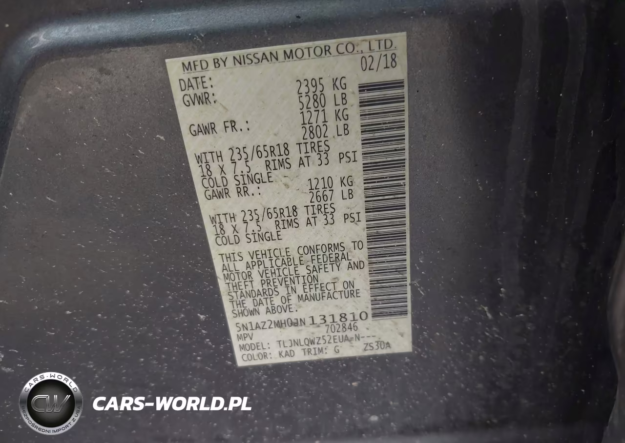 2018 Nissan Murano Sv VIN:5N1AZ2MH0JN131810 - 9