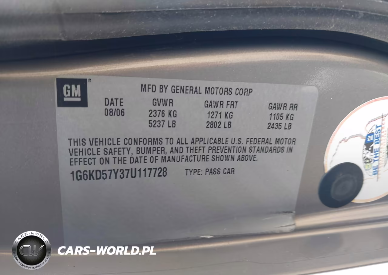 2007 Cadillac Dts Luxury Ii VIN:1G6KD57Y37U117728 - 9