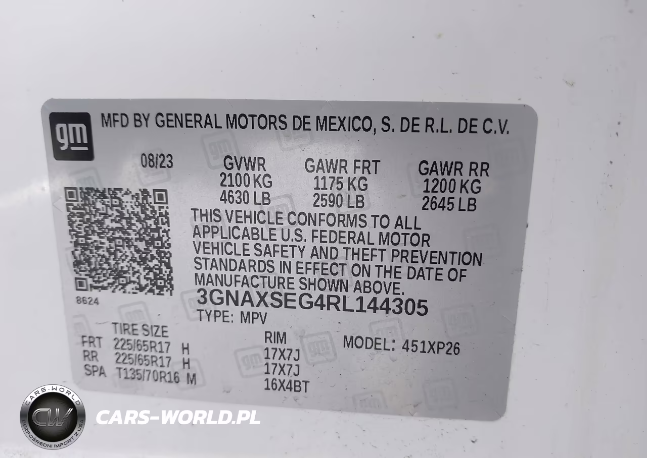 2024 Chevrolet Equinox Awd Ls VIN:3GNAXSEG4RL144305 - 9