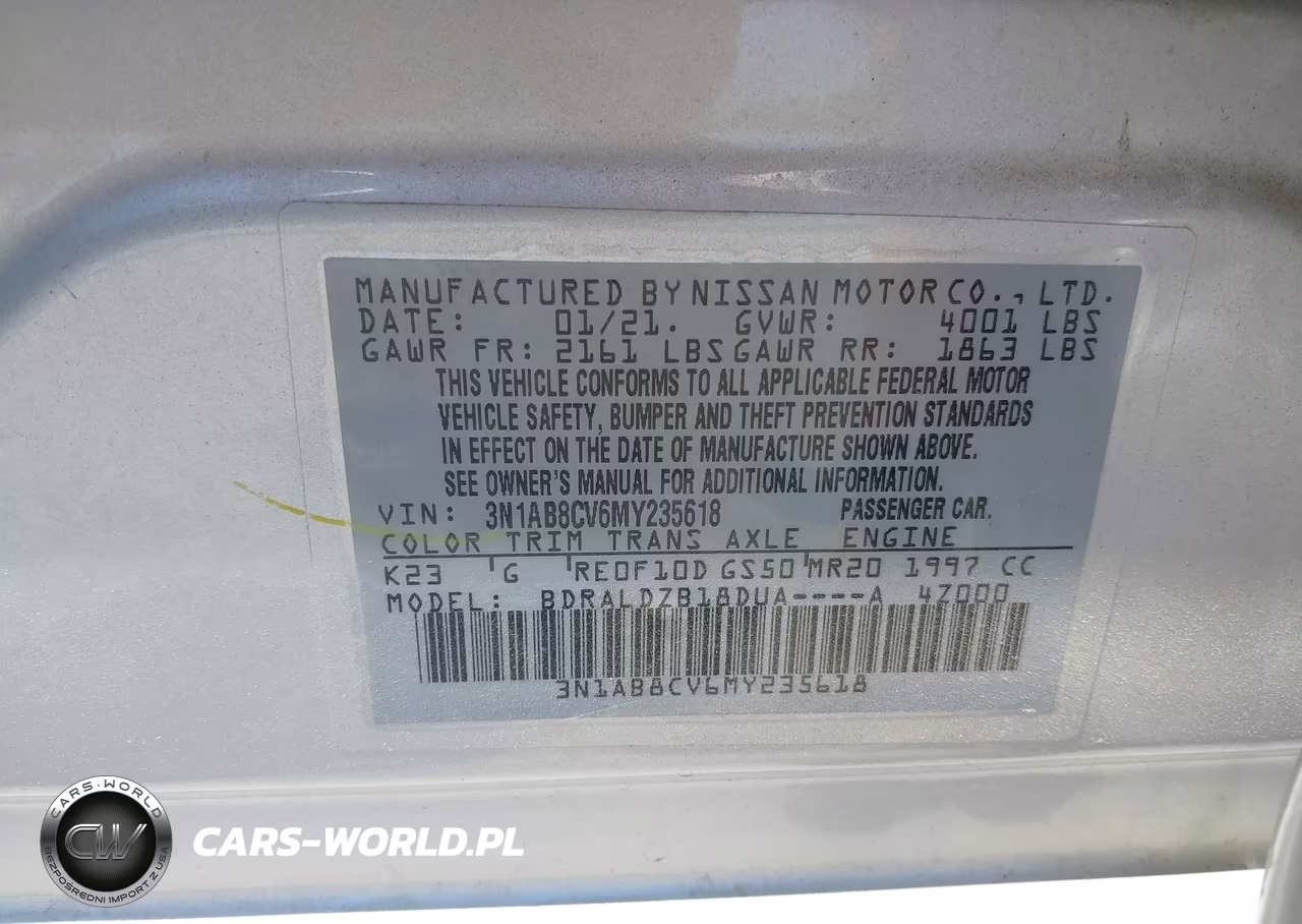 2021 Nissan Sentra Sv Xtronic Cvt VIN:3N1AB8CV6MY235618 - 9