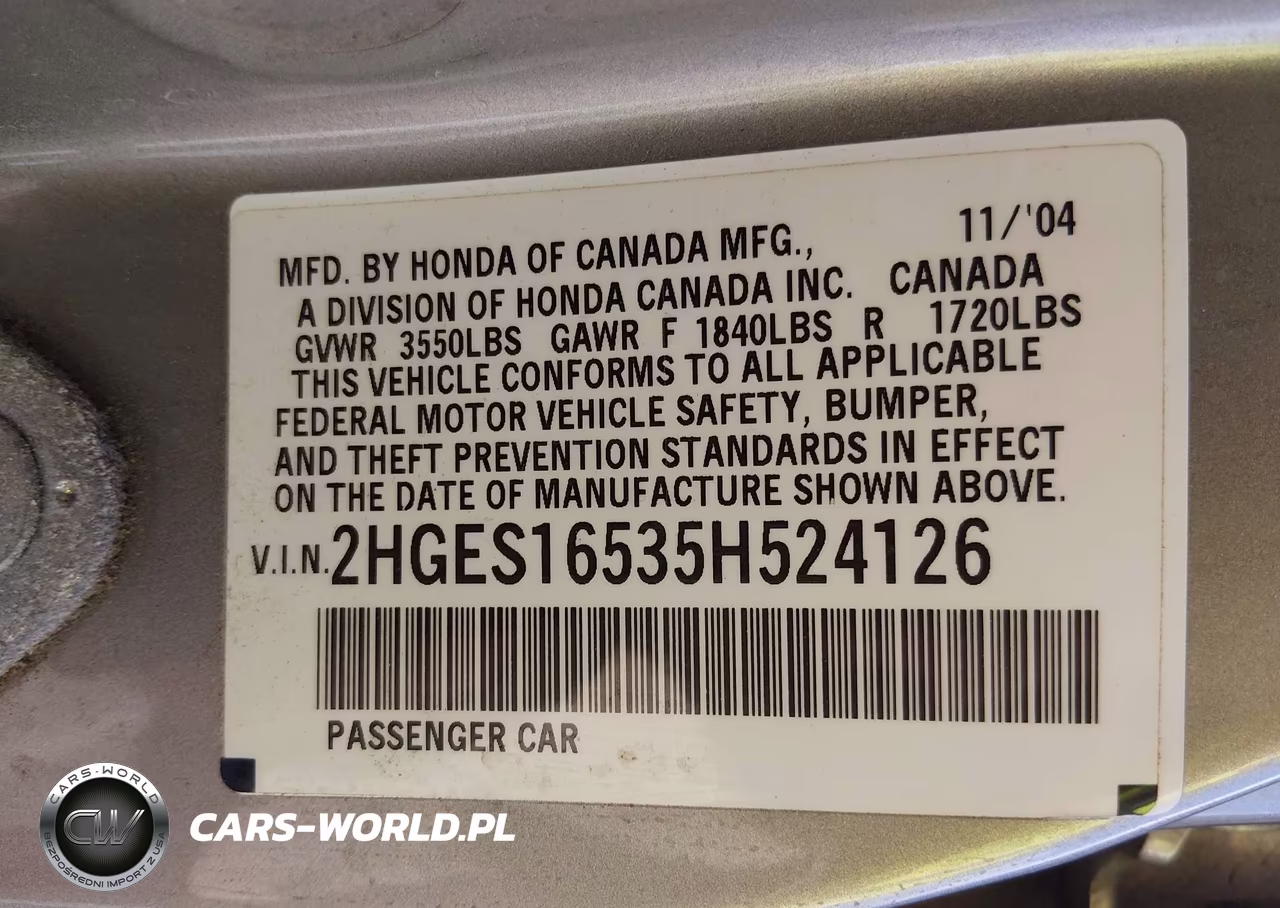 2005 Honda Civic Lx VIN:2HGES16535H524126 - 9