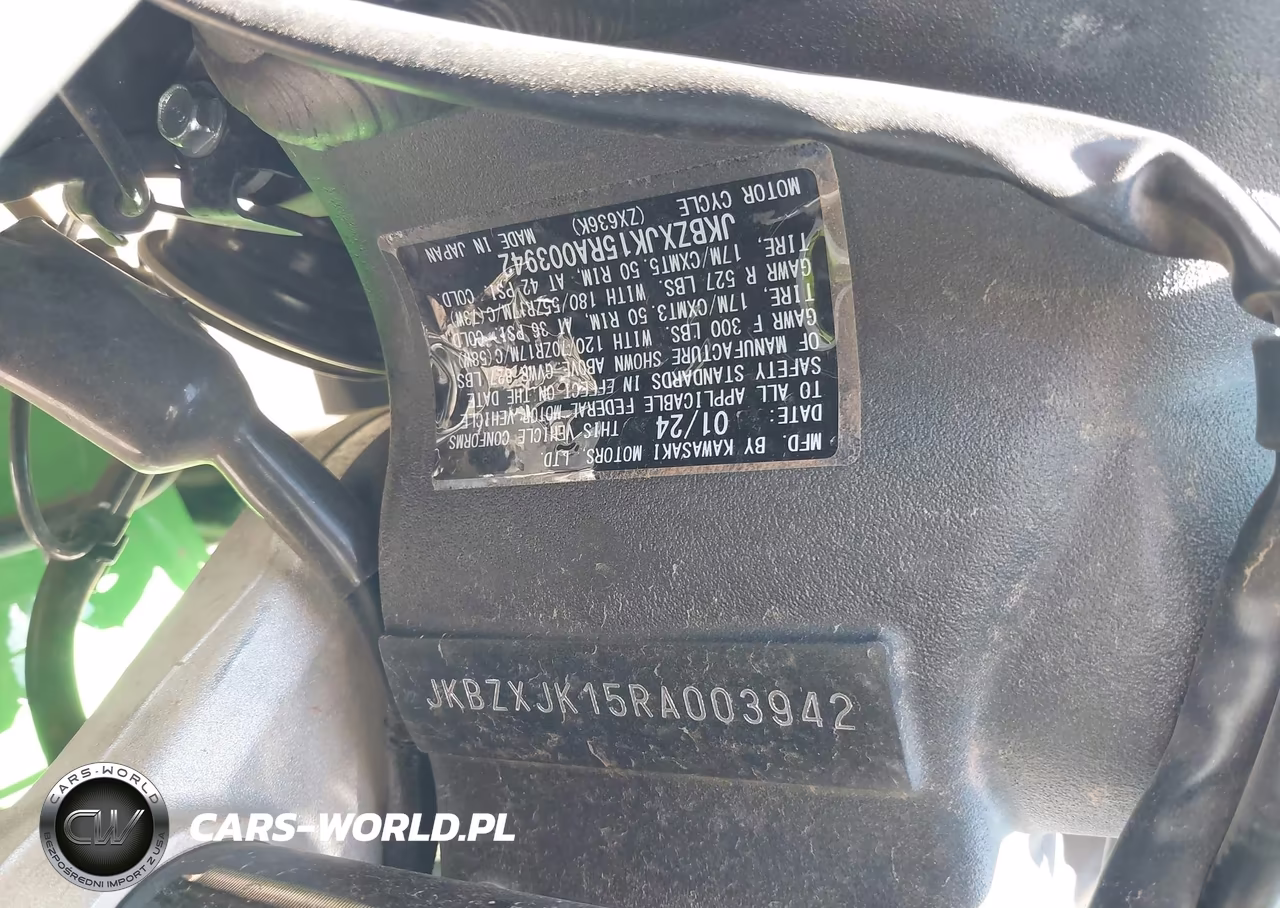 2024 Kawasaki Zx636 K VIN:JKBZXJK15RA003942 - 10