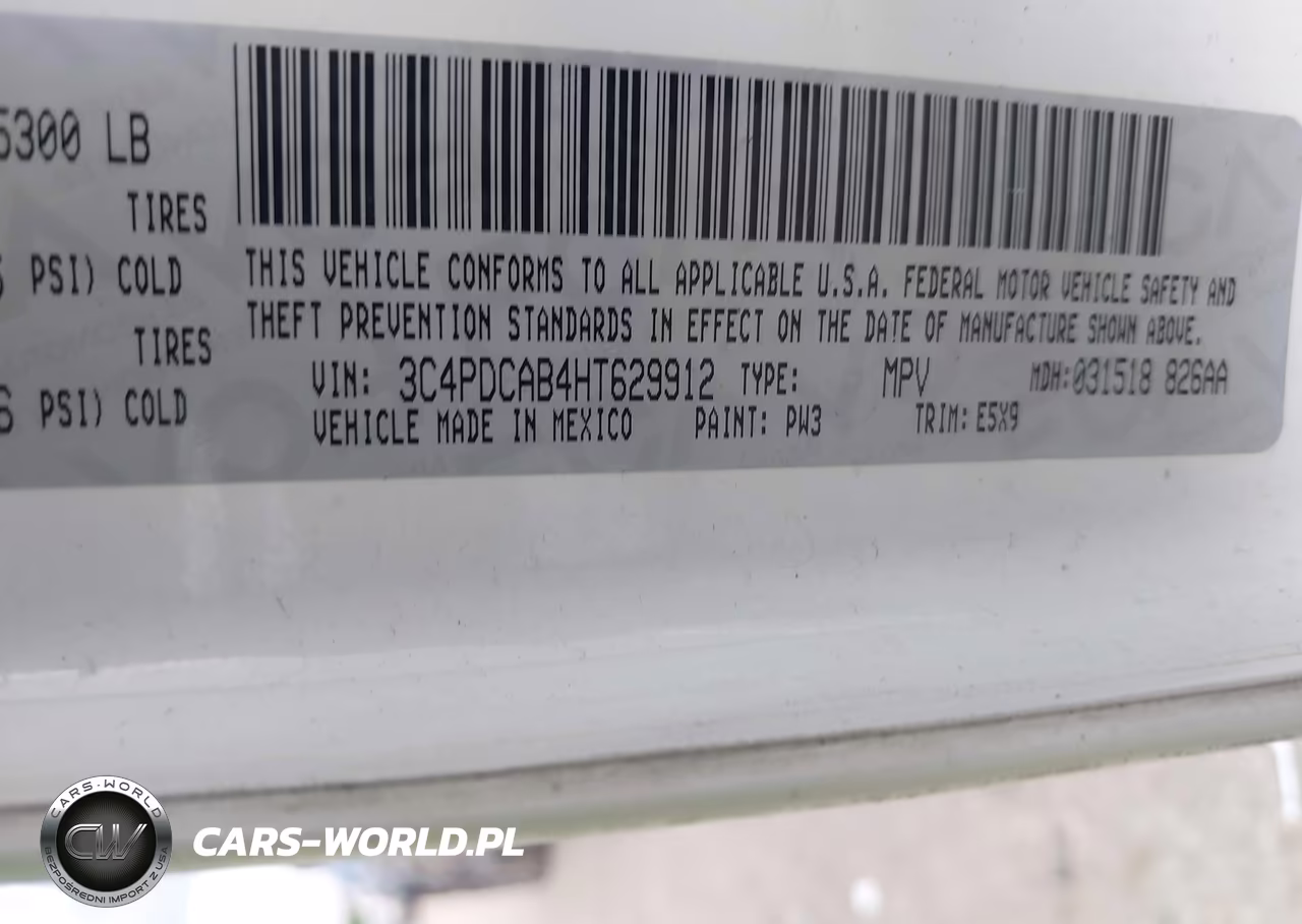 2017 Dodge Journey Se VIN:3C4PDCAB4HT629912 - 9